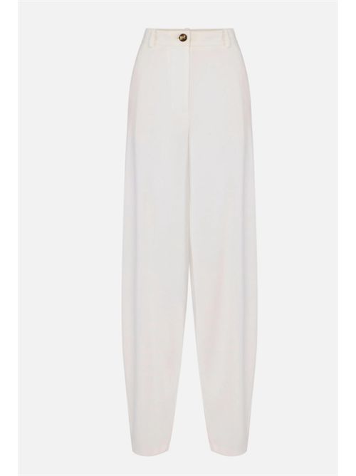 LIGHTWEIGHT CREPE TROUSERS ELISABETTA FRANCHI | PA17861E2360 avorio